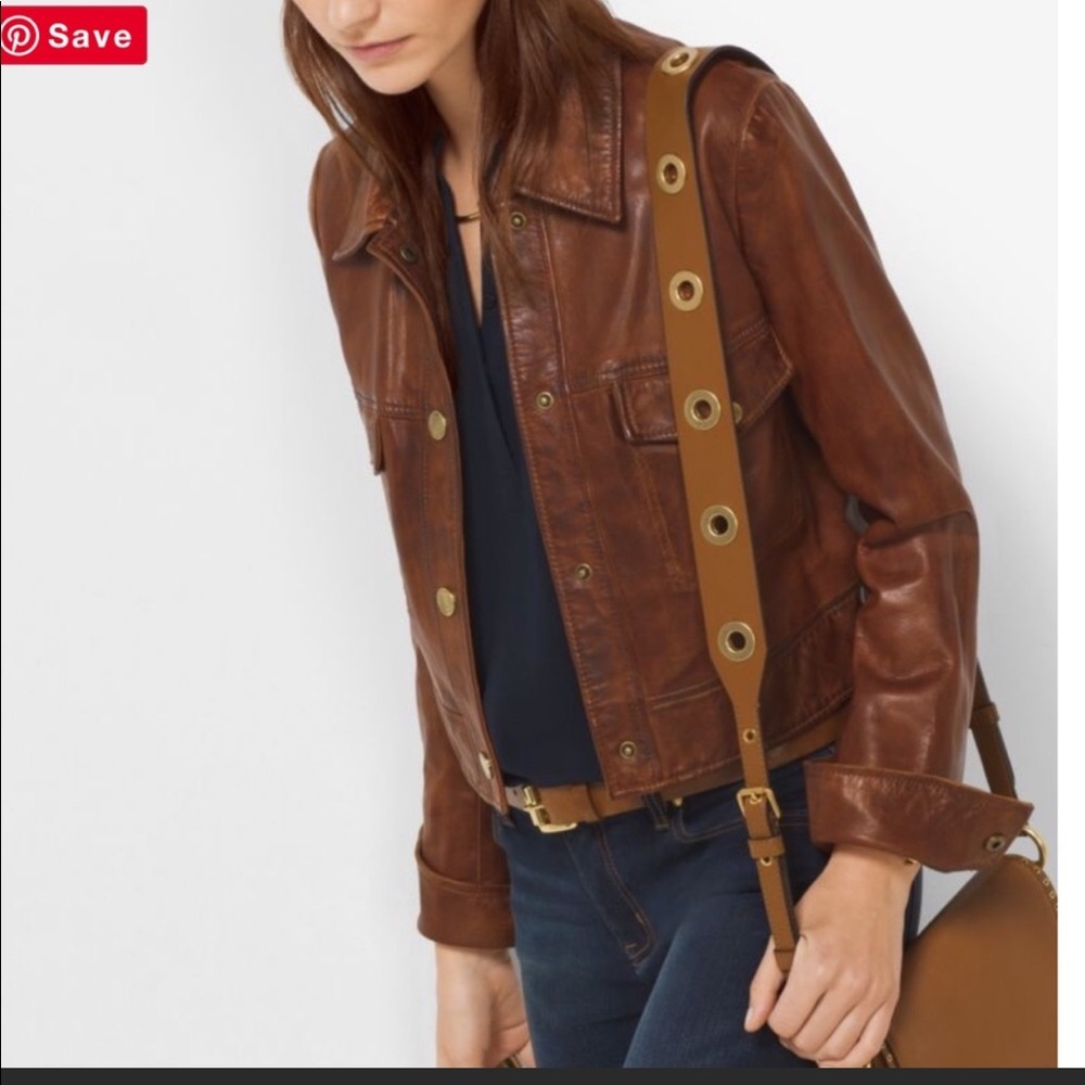 Genuine Leather Michael Kors jacket.